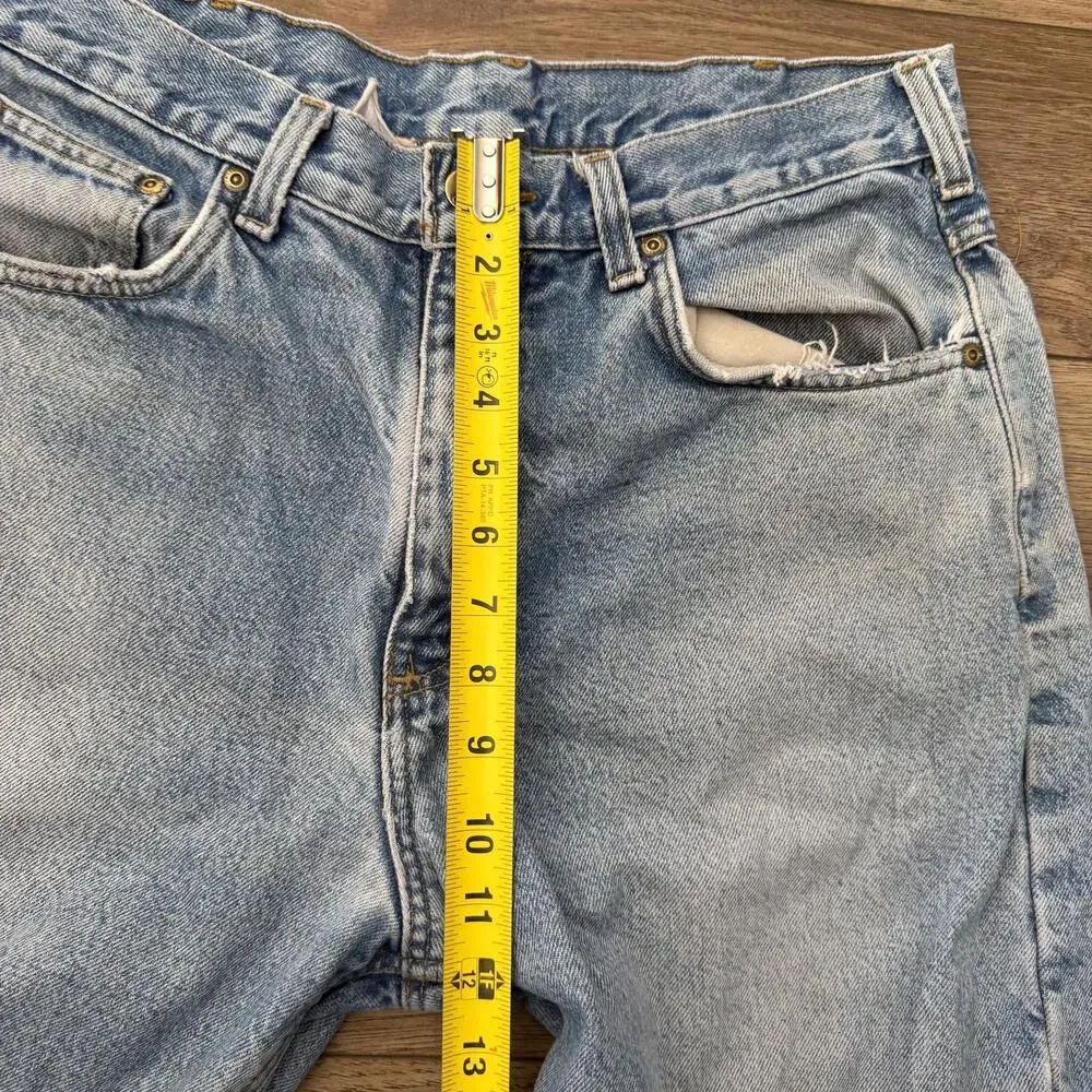 Vintage Carhartt Plaid Lined Jeans Distressed 90s Y2K - Picture 9 of 15